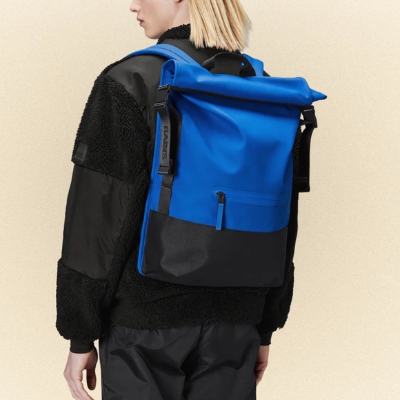 Rains Unisex Trail Rolltop Backpack Waves color one size main image 10